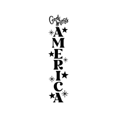God bless America vertical porch leaner sign