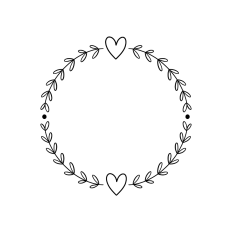 heart laurel wreath frame
