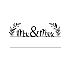 Mr and Mrs name split border