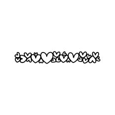 cute doodle hearts border