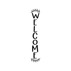 Welcome vertical porch sign