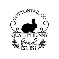 cottontail co easter bunny round sign