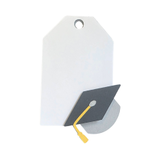 Grad Cap Layered Tag