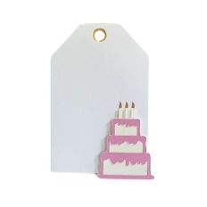 Birthday Cake Layered Tag