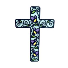Layered Easter Cross with Swirls and Tulips - DIY Craft for Silhouette Studio