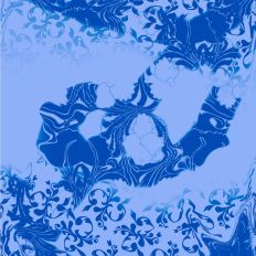 Vintage Style Blue Marbled Paper Background Texture