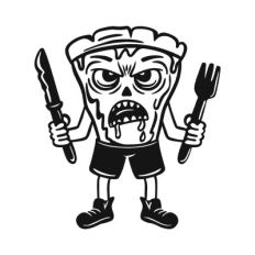 Scary pizza