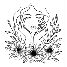 Woman and flower