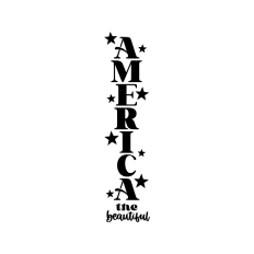 America the beautiful vertical porch leaner sign