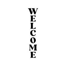 Welcome vertical porch sign