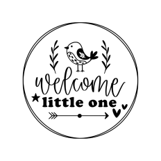 Welcome little one baby announcement