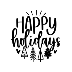 happy holidays round christmas ornament design