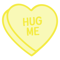 HUG ME Candy Heart for Valentine's Day