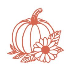 Pumpkin with flowers