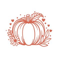 Pumpkin with flowers