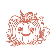 Pumpkin with flowers
