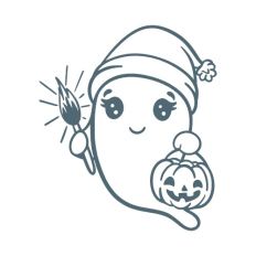 Ghost with a pumpkin
