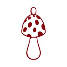 Christmas tree ornament mushroom