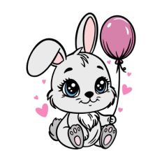 Bunny with a balloon