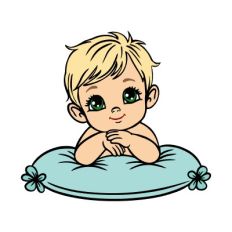 Baby on a pillow
