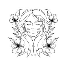 Woman and flower