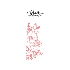 from the library of customizable floral bookmark