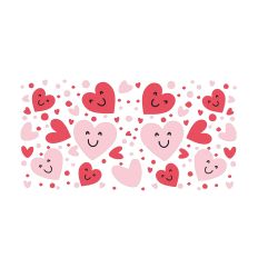Layered Smiling Hearts 16 oz Tumbler Wrap