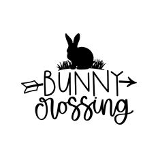 bunny crossing easter sign