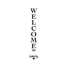 Welcome family name vertical porch sign