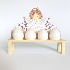 Easter egg stand with Angel