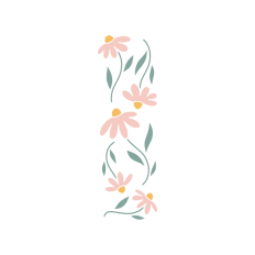 floral daisies bookmark design