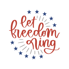 Let freedom ring independence day design