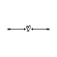Heart and arrows border