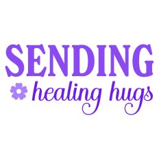 Sending Healing Hugs Greeting Card Sentiment