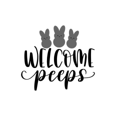welcome peeps cute easter design