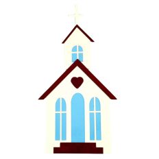 Folk Art Church Americana Village Layered Cut File 