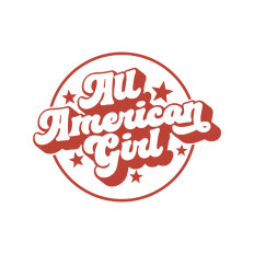 All american girl retro 4th of july design
