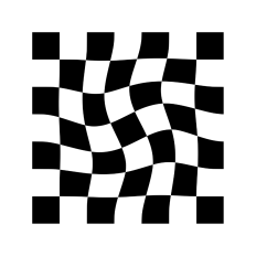 Retro warped checkers