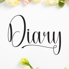 Diary | Script Font