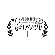 We decided on forever wedding monogram