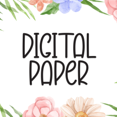 Digital Paper | Script Font