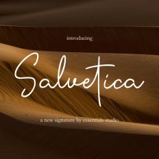 Salvetica - Signature Monoline Font