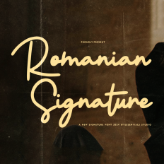 Romanian Signature - Single Line Script Font