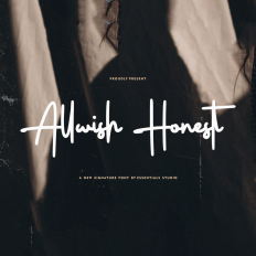 Allwish Honest - Monoline Signature Font