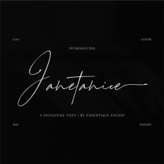Janetanice - Signature Font