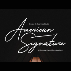 American Signature - Single Line Font