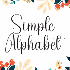 Simple Alphabet | Script Font