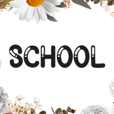 School | Script Font