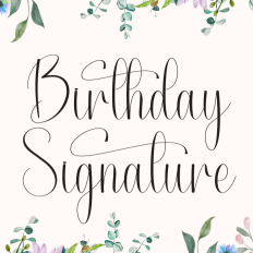 Birthday Signature | Script Font