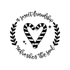 Friendship christmas ornament design
